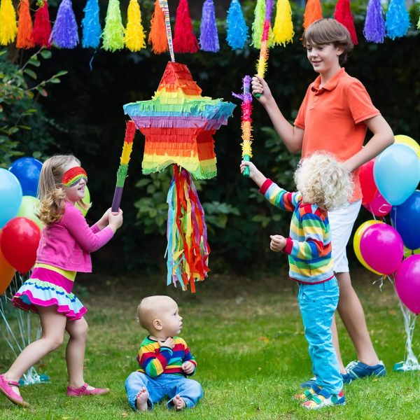 Cinco De Mayo Donkey Pinata for Kids Birthday Party, (13 x 20 x 5 in.) for Fun Fiesta Taco Party Supplies, Luau Event Photo Props, Mexican Theme Decoration, Carnivals Festivals, Taco Tuesday Event - Image 23