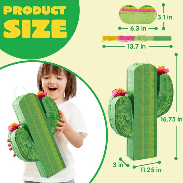 Dinosaur Pinata with Plastic Bat and Paper Blindfold（15.5H X 10.5W X 3D), Cinco De Mayo Party, Dinosaur Animal Theme Parties Decorations, Indoor or Outdoor fiesta - Image 34