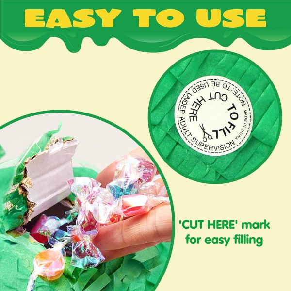 Cinco De Mayo Cactus Pinata for Kids Birthday Party, (16.75x11.25x3 in.) for Fun Fiesta Taco Party Supplies, Luau Event Photo Props, Mexican Theme Decoration, Carnivals Festivals, Taco Tuesday Event - Image 44