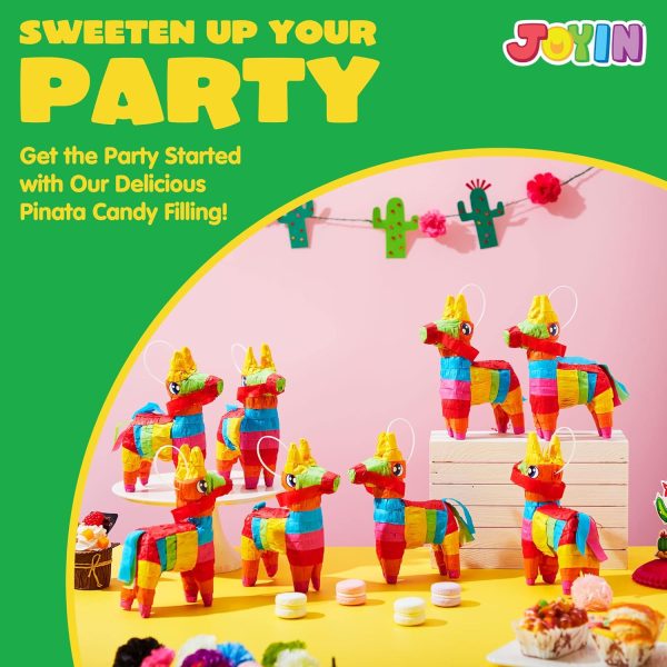 Cinco De Mayo 8 pcs Mini Donkey Pinatas 5.7"x7.5" Rainbow Color for Fun Fiesta Taco Party Supplies, Luau Event Photo Props, Mexican Theme Decoration, Carnivals Festivals, Taco Tuesday Event - Image 4